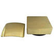 Wiesbaden Set knop/plug badoverloopcomb. +vulfunctie vierkant geborsteld messing SW411980