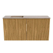 Mondiaz JOYA-DLUX 80cm toiletmeubel - kleur Oak - Wastafel FAYE positie Links Zonder kraangat kleur Saba. SW1424187