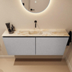 MONDIAZ TURE-DLUX Meuble toilette - 120cm - Plata - EDEN - vasque Frappe - position centrale - sans trou de robinet SW1102949