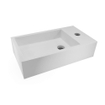 Wiesbaden Lotte lavabo suspendu droit 40 x 22 x 10 cm solid surface mat blanc SW102828