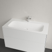 Villeroy & Boch Finion lavabo à poser sur meuble - 1 trou de robinetterie 100x50cm - ceramic+ sans trop-plein blanc SW106528