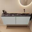 MONDIAZ TURE-DLUX Meuble toilette - 120cm - Greey - EDEN - vasque Lava - position droite - sans trou de robinet SW1103871