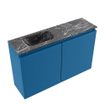 MONDIAZ TURE-DLUX Meuble toilette - 80cm - Jeans - EDEN - vasque Lava - position gauche - 1 trou de robinet SW1103864