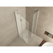 Wiesbaden Pento cabine avec 1 porte battante 900 x 900 x 2000 x 8 mm verre clair nano chrome SW102850