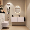 MONDIAZ TURE-DLUX Meuble WC 120 cm Rosee. Lavabo EDEN Glace position milieu. Avec 1 trou de robinet. SW1103484
