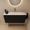 MONDIAZ TURE-DLUX Meuble toilette - 100cm - Urban - EDEN - vasque Ostra - position centrale - sans trou de robinet SW1104720