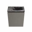 MONDIAZ TURE-DLUX Meuble de WC 40 cm Smoke. Lavabo EDEN Lava position à droite. Avec 1 trou de robinet. SW1104093