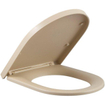 QeramiQ Dely Swirl Pack WC - 36,3x51,7cm - réservoir encastré Geberit UP720 Duofix Sigma - assise 35mm - plaque de déclenchement beige - boutons ronds - beige SW1412314