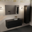 Mondiaz AIVY Ensemble de meuble - 120x45x50cm - 0 trous de robinet - 1 vasque Urban Solid surface - Droite - 2 tiroirs - sans miroir - MDF Urban SW892314