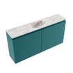 MONDIAZ TURE-DLUX Meuble toilette - 100cm - Smag - EDEN - vasque Glace - position centrale - sans trou de robinet SW1103546