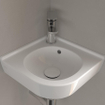 Villeroy & Boch O.novo lave-mains d'angle 32x32cm - avec trou de robinet avec trop-plein blanc SW84224