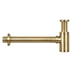 Differnz Solid kit lave-mains - 36x18.5x9cm - Rectangulaire - 1 trou de robinet - robinet doré mat droit - Solid Surface blanche SW450880