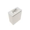 MONDIAZ TURE-DLUX Meuble toilette - 40cm - Linen - EDEN - vasque Ostra - position centrale - sans trou de robinet SW1104897
