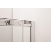 Crosswater Clear 6 porte coulissante 150x195cm 8mm verre de sécurité clair profilé noir mat SW487131