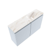 MONDIAZ TURE-DLUX Meuble de toilettes 80cm Clay. Lavabo EDEN Frappe position droite. Avec 1 trou de robinet. SW1102690