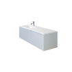 HR Badmeubelen Thin lavabo pierre de synthèse 140,5x2x45,5cm cuve GA blanche mate 1trou de robinet SW235805