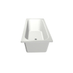 Xenz Aruba Ligbad - 170x75x48 - afvoer Midden - zonder overloop - acryl - wit SW378291