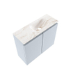 MONDIAZ TURE-DLUX Meuble toilette - 60cm - Clay - EDEN - vasque Frappe - position droite - sans trou de robinet SW1102756