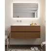 Mondiaz VICA ensemble de meuble de salle de bain - 120cm - meuble sous-vasque repos - 4 tiroirs - lavabo cloud gauche - sans trou de robinet version XL 60cm de haut SW1089739