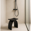 Fugaflow Caria Badkamerkrukje - 42.5x23x42cm - solid surface - mat zwart - SW1204557