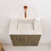 Mondiaz JOYA-DLUX 40cm toiletmeubel - kleur Dusk - Wastafel FAYE positie Midden Zonder kraangat kleur Ostra. SW1423370