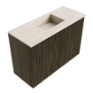 Mondiaz JOYA-DLUX 60cm toiletmeubel - kleur Shadow - Wastafel FAYE positie Midden 1 kraangat kleur Meli. SW1424871