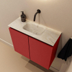 MONDIAZ TURE-DLUX meuble WC 60 cm Fire. EDEN lavabo Ostra position milieu. Sans trou de robinet. SW1104818