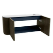 Mondiaz JOYA 91.6cm toiletmeubel - ronding links kleur Shadow - Wastafel FAYE positie Rechts 1 kraangat kleur Talc. SW1421544