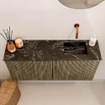 Mondiaz JOYA-DLUX 90cm meuble de salle de bains - couleur Dusk - Vasque FAYE position Droite Sans trou de robinet couleur Lava. SW1423226