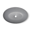 Ideavit Solidthin Lavabo - autoportant - 60x40x14.5cm - ovale - solid surface - gris foncé SW85909