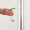 Crosswater Kai porte de douche - pivotante - 75x190cm - avec verre de sécurité clair - aluminium argenté SW487320