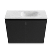 MONDIAZ TURE-DLUX Meuble toilette - 60cm - Urban - EDEN - vasque Opalo - position droite - 1 trou de robinet SW1104177