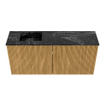 Mondiaz JOYA-DLUX 90cm meuble de toilette - couleur Chêne - Vasque FAYE position Gauche Sans trou de robinet couleur Lava SW1422071