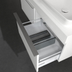 Villeroy & Boch Venticello Meuble sous lavabo 125.7x50.2x43.6cm avec 2 tiroirs pour 2 lavabos à poser blanc brillant 1025479