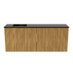 Mondiaz JOYA 100cm meuble de salle de bains - couleur Oak - Vasque FAYE position Gauche 1 trou de robinet couleur Urban. SW1421250