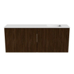 Mondiaz JOYA 100cm meuble de salle de bains avec WC - couleur Walnut - Vasque FAYE position Droite Sans trou de robinet couleur Talc SW1421282