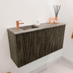 Mondiaz JOYA-DLUX Meuble de salle de bains - 80cm - couleur Shadow - Vasque FAYE position Gauche 1 trou de robinet couleur Oza SW1425028