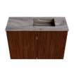 Mondiaz JOYA-DLUX Meuble de salle de bains 60cm - couleur Ruby - Vasque FAYE position Droite 1 trou de robinet couleur Sombra SW1425652