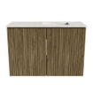 Mondiaz JOYA-DLUX 60cm toiletmeubel - kleur Dusk - Wastafel FAYE positie Rechts 1 kraangat kleur Ostra. SW1423363
