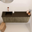 Mondiaz JOYA 101.6cm meuble de toilette - arrondi droit couleur Dusk - Lavabo FAYE position Gauche Sans trou de robinet couleur Urban. SW1421675