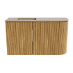 Mondiaz JOYA-DLUX 71.6cm toiletmeubel - ronding rechts kleur Oak - Wastafel FAYE positie Links Zonder kraangat kleur Arena. SW1423867