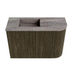 Mondiaz JOYA-DLUX Meuble de salle de bains 61,6cm - arrondi droit couleur Shadow - Vasque FAYE position Gauche Sans trou de robinet couleur Oza SW1425059