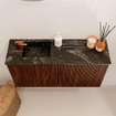 Mondiaz JOYA-DLUX 80cm meuble de salle de bains WC - couleur Ruby - Vasque FAYE position Gauche 1 trou de robinet couleur Lava. SW1423618