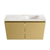 MONDIAZ TURE-DLUX Meuble toilette - 80cm - Oro - EDEN - vasque Frappe - position droite - 1 trou de robinet SW1102928