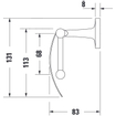 Duravit Starck T Toiletrolhouder - met klep - zwart mat SHOWROOMMODEL SHOW26118