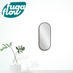 FugaFlow Eccelente Arredo 2.0 spiegel badkamerspiegel - ovaal 90x38cm - frame - mat zwart SW1123455