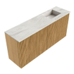 Mondiaz JOYA-DLUX 90cm meuble de salle de bains avec WC - couleur Oak - Vasque FAYE position Droite 1 trou de robinet couleur Ostra. SW1422242