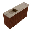 Mondiaz JOYA-DLUX Meuble de salle de bains - 81,6cm - arrondi droite couleur Ruby - Vasque FAYE position Gauche 1 trou de robinet couleur Arena SW1426260