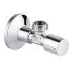 GROHE robinet d'arrêt d'angle filetage extérieur avec bague d'étanchéité en téflon 1/2 x1/2 avec poignée métallique chrome SW32006