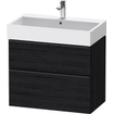 Duravit D-neo Meuble sous vasque 78.4x44.2x62.5cm 2 tiroirs Chêne (noir) mat SW641274